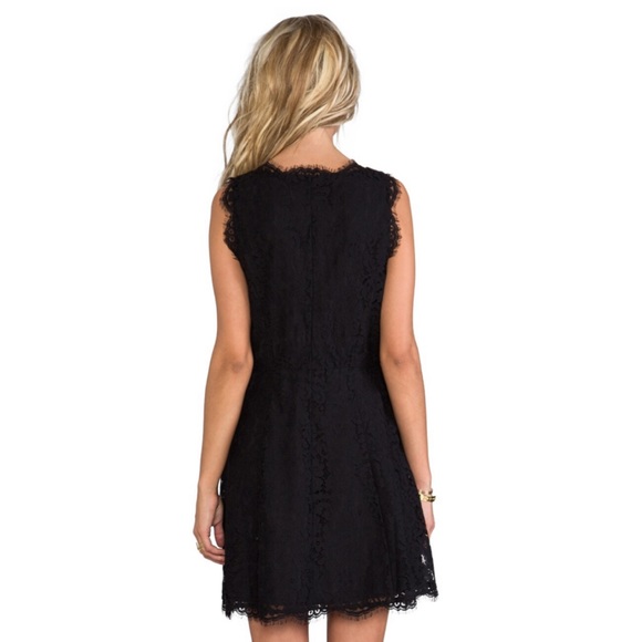 Joie Allover Lace Nikolina B Dress in Caviar - Picture 4 of 6